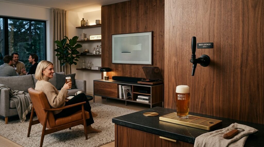 Aspirational lifestyle photograph of a stylish Scandinavian