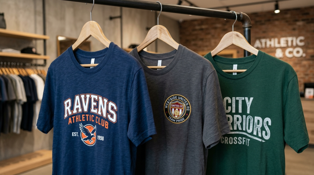 Close-up product photography of high-quality custom printed 